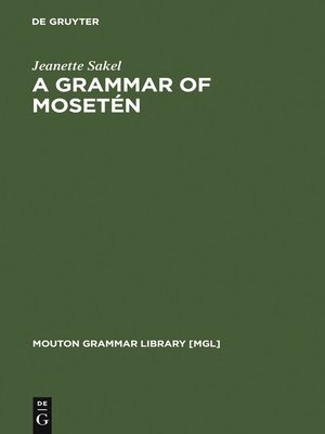 cover image of A Grammar of Mosetén